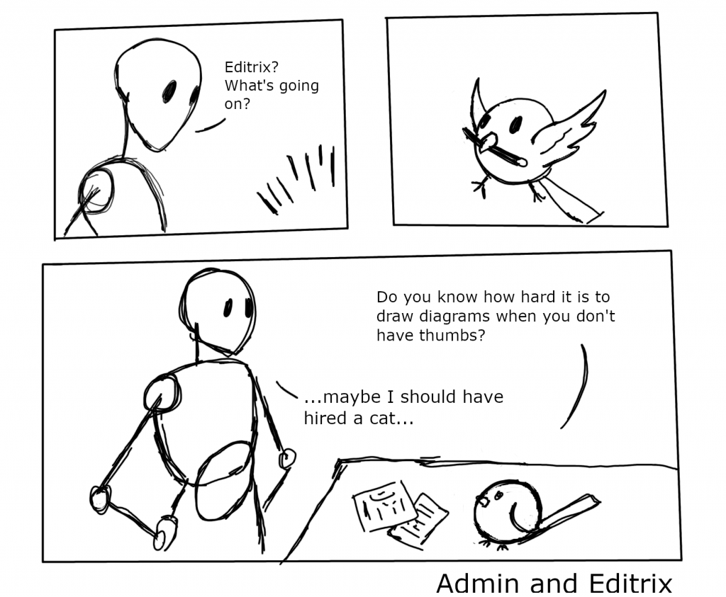 Birds are not known for their ability to draw, this was not considered prior to hiring